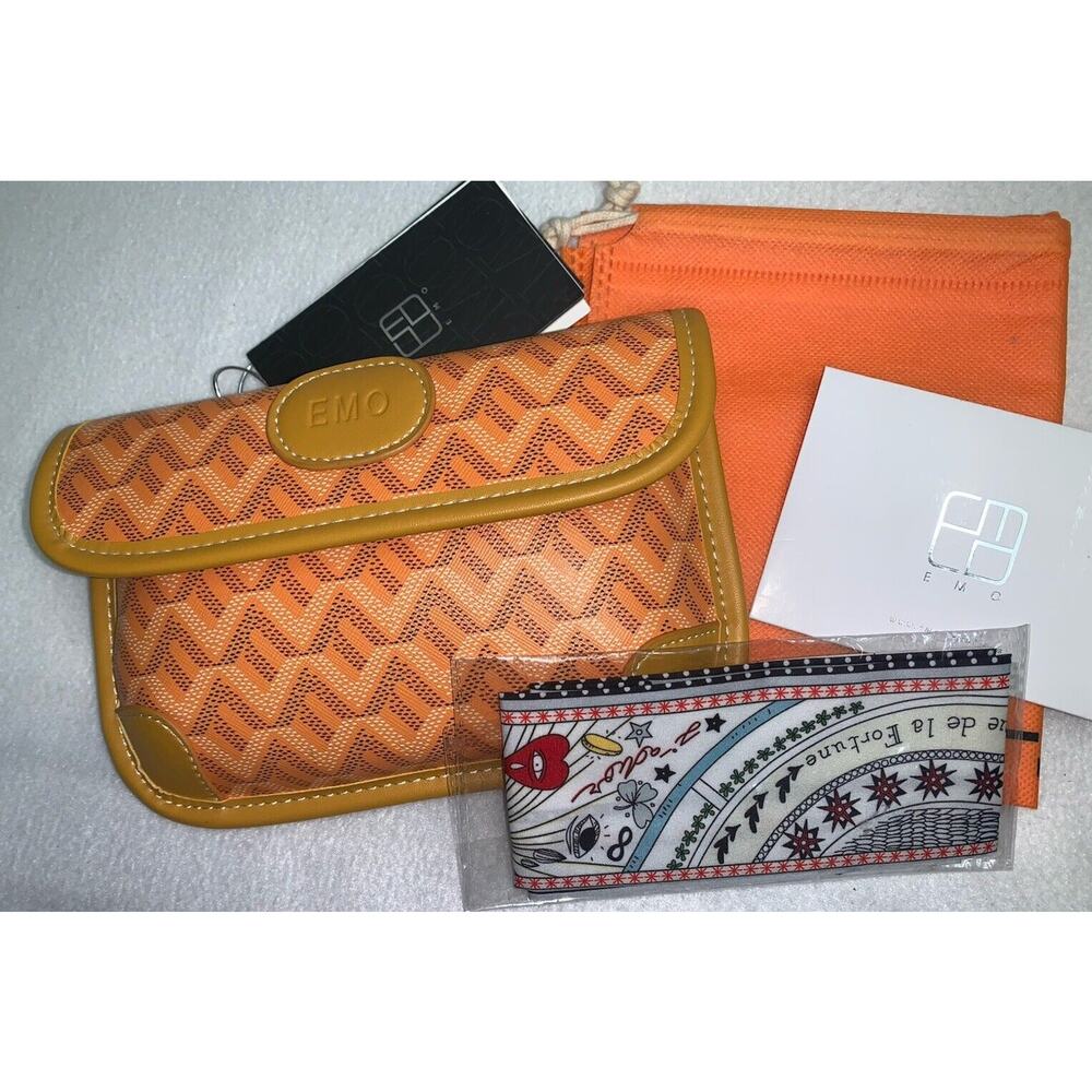 EMO Elegant Crossbody Purse Handbag Clutch Travel Orange Stylish Dust Bag NEW